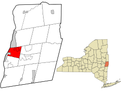 Rensselaer County New York incorporated and unincorporated areas North Greenbush highlighted